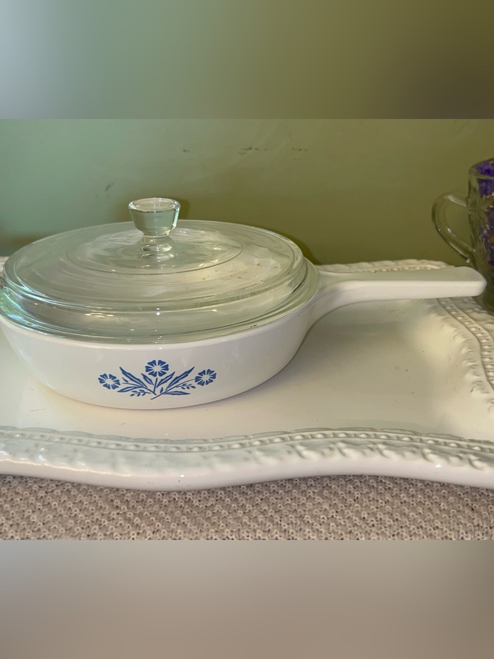 Vintage Blue Cornflower Pattern Corning Ware Menuette Pan with Lid - Picture 7 of 7